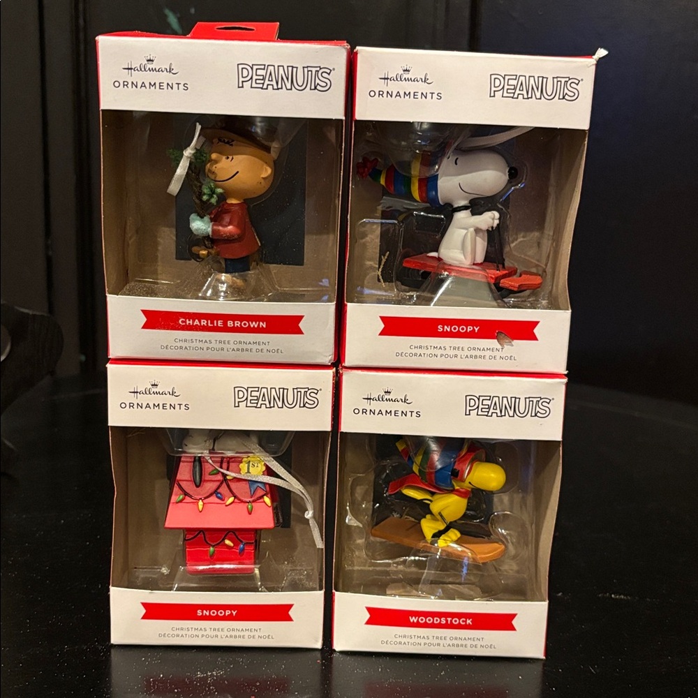 Peanuts Ornaments Set - Red, Yellow, Black